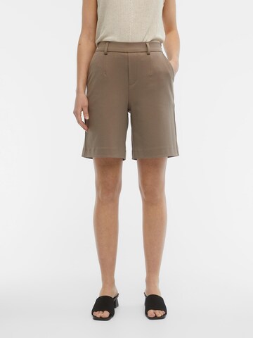 Wide leg Pantaloni 'Lisa' di OBJECT in marrone: frontale