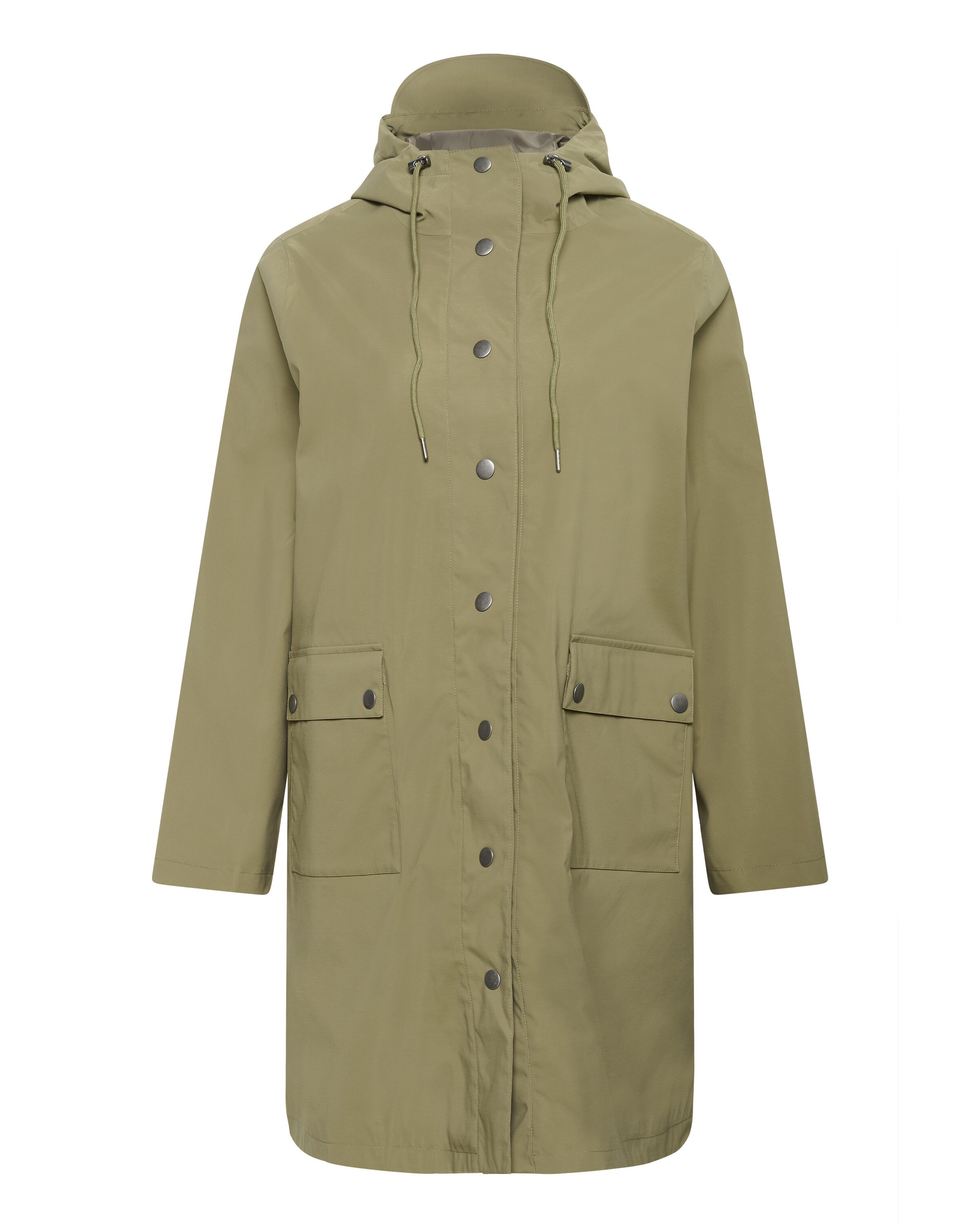 KAFFE CURVE Overgangsparka i grøn: forside