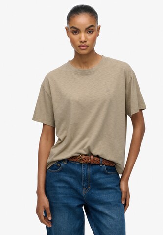 T-shirt Superdry en beige : devant