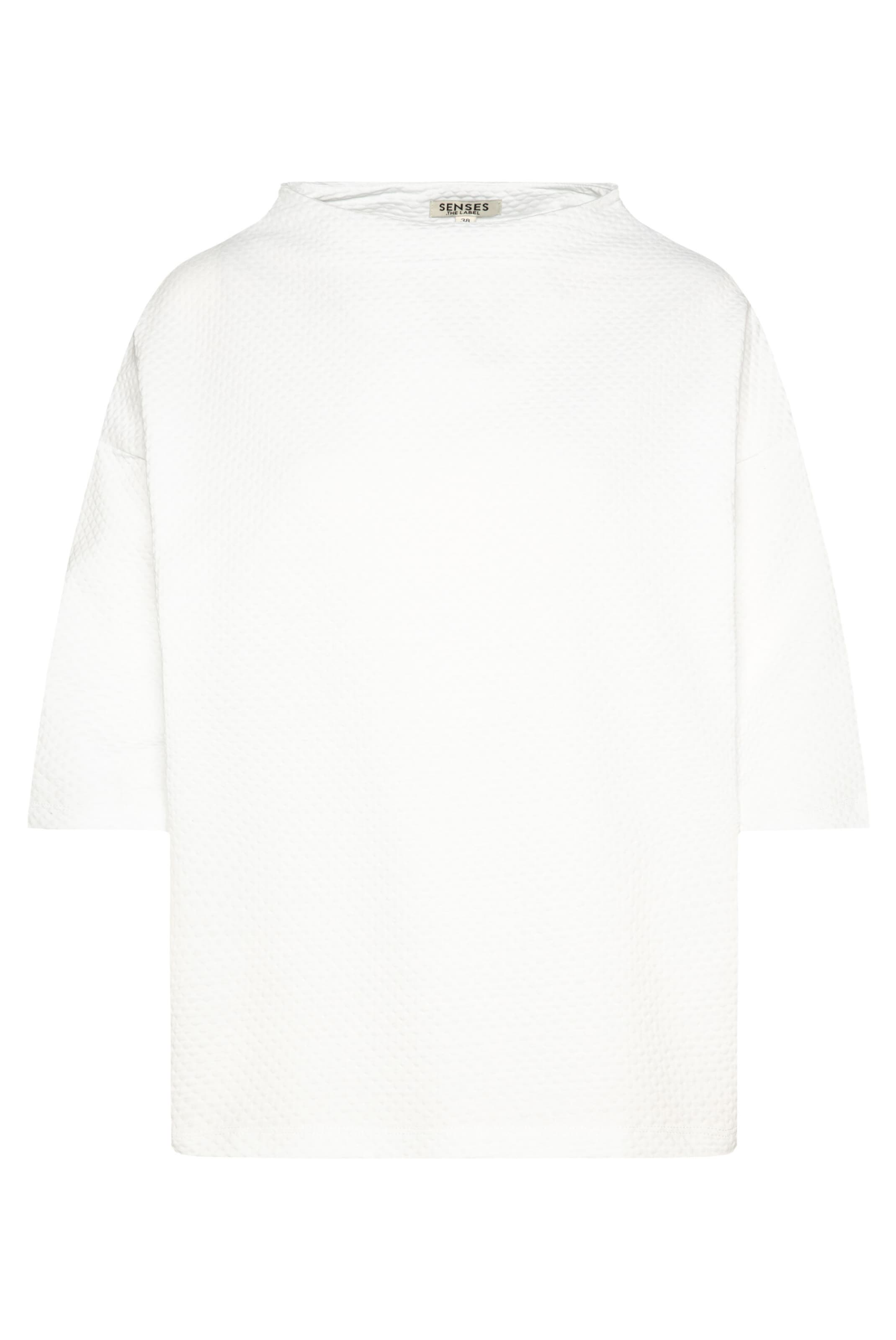 SENSES.THE LABEL Strukturiertes Shirt in Weiß: Vorderseite