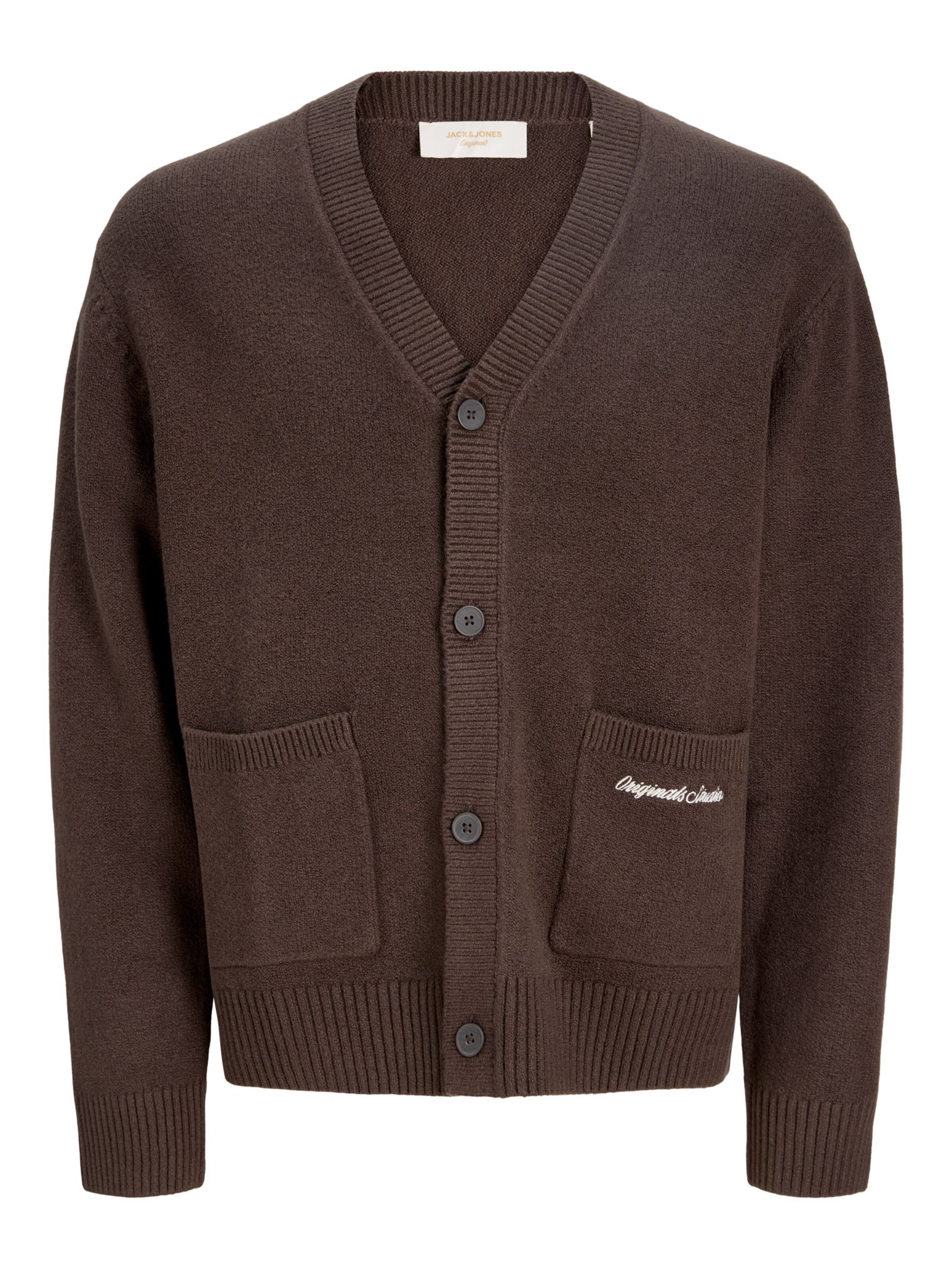JACK & JONES Vestes en maille 'JORNorrebro' en S en chocolat, Vue avec produit