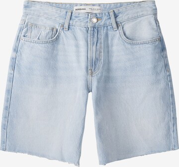 Bershka Regular Jeans in Blauw: voorkant