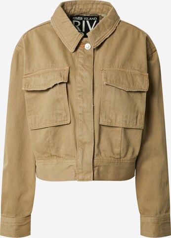 River Island Between-season jacket in Brown: front