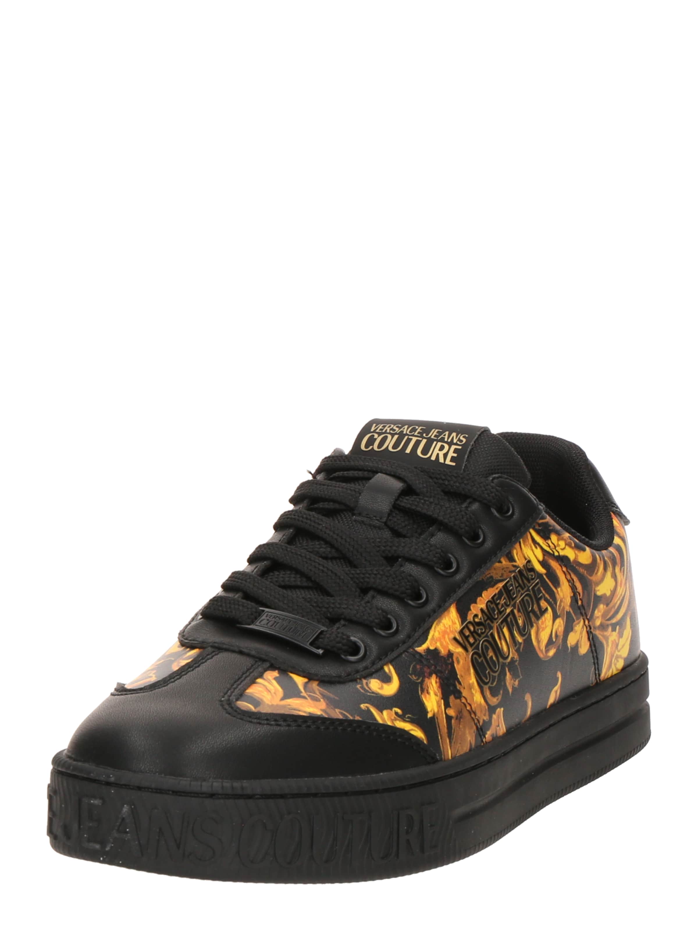 Versace Jeans Couture Ниски маратонки 'COURT' в черно: отпред