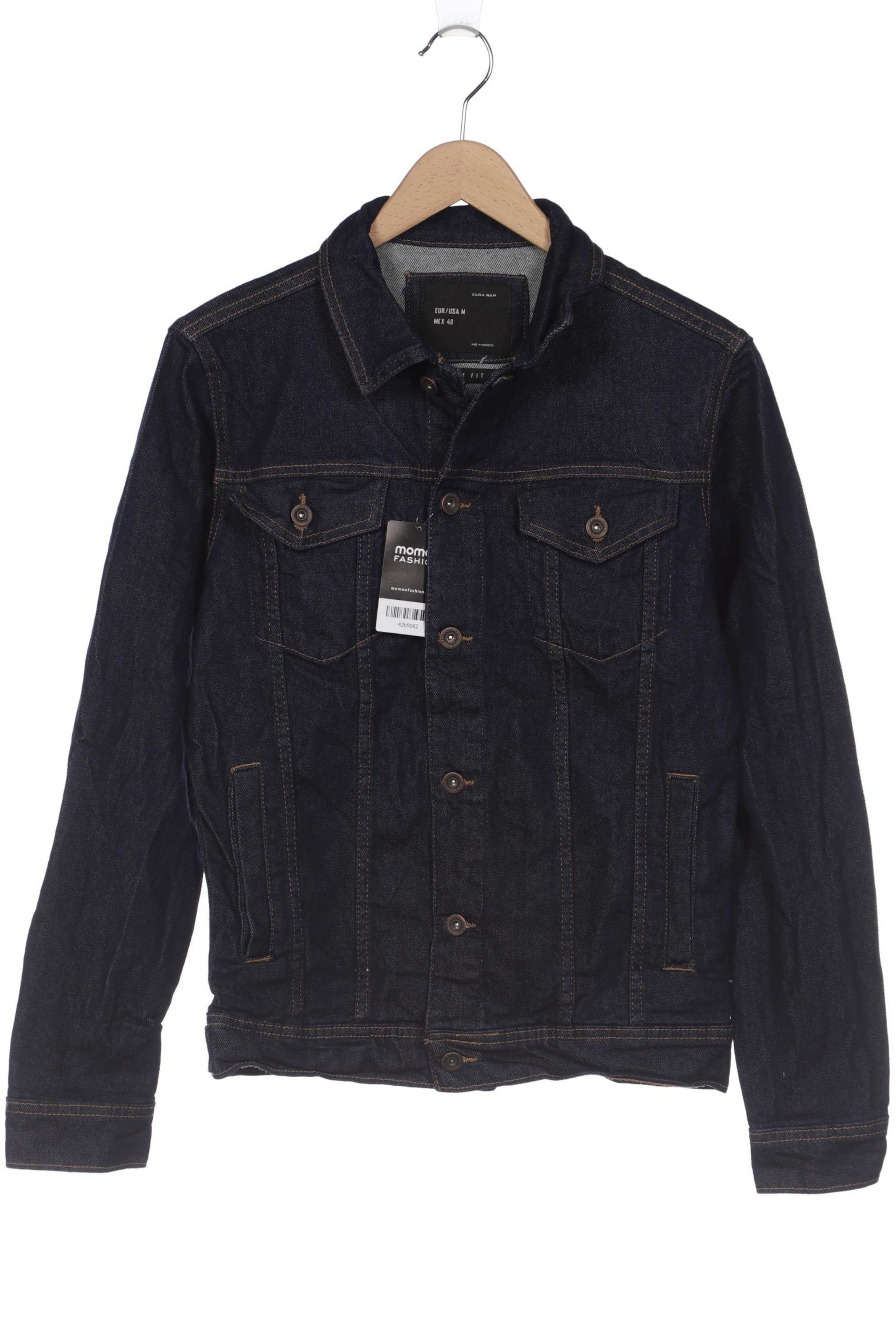 ZARA Jacket & Coat in M in Blue: front