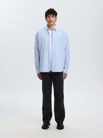 Regular Pantalon chino 'SLMMILES' SELECTED en noir