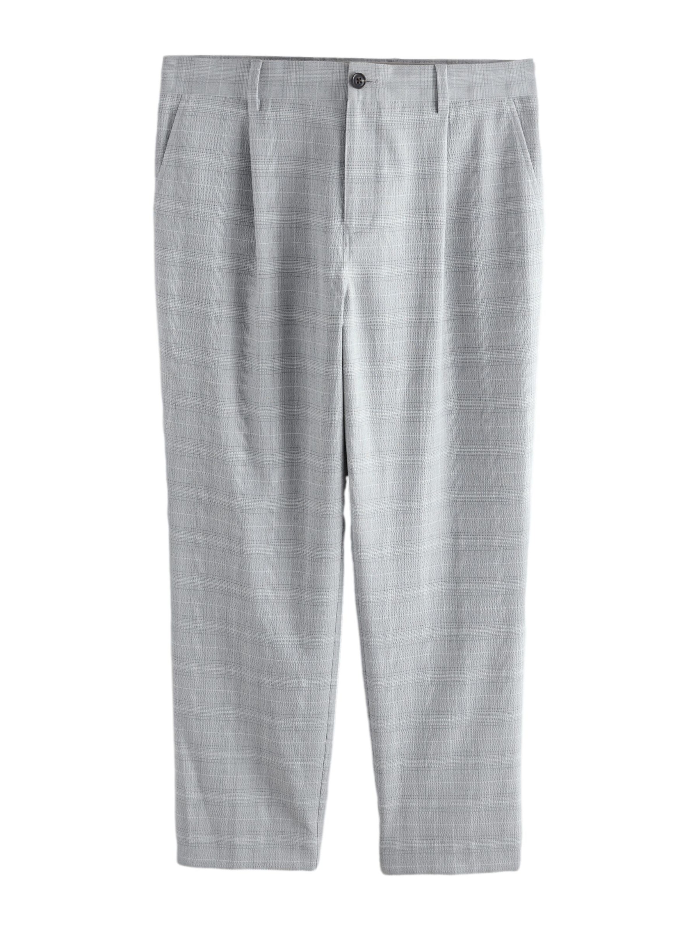 Next Pleat-front trousers in 54/Regular in Grey / Light grey, Item view