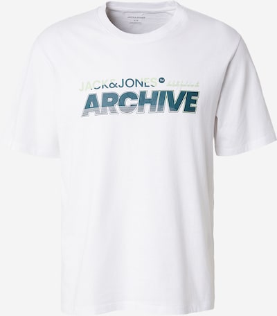 JACK & JONES Majica 'JJBRAT' u sivkasto zelena / tamno zelena / bijela, Pregled proizvoda