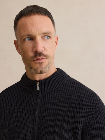 DAN FOX APPAREL Strickjacke 'Miran' in Schwarz