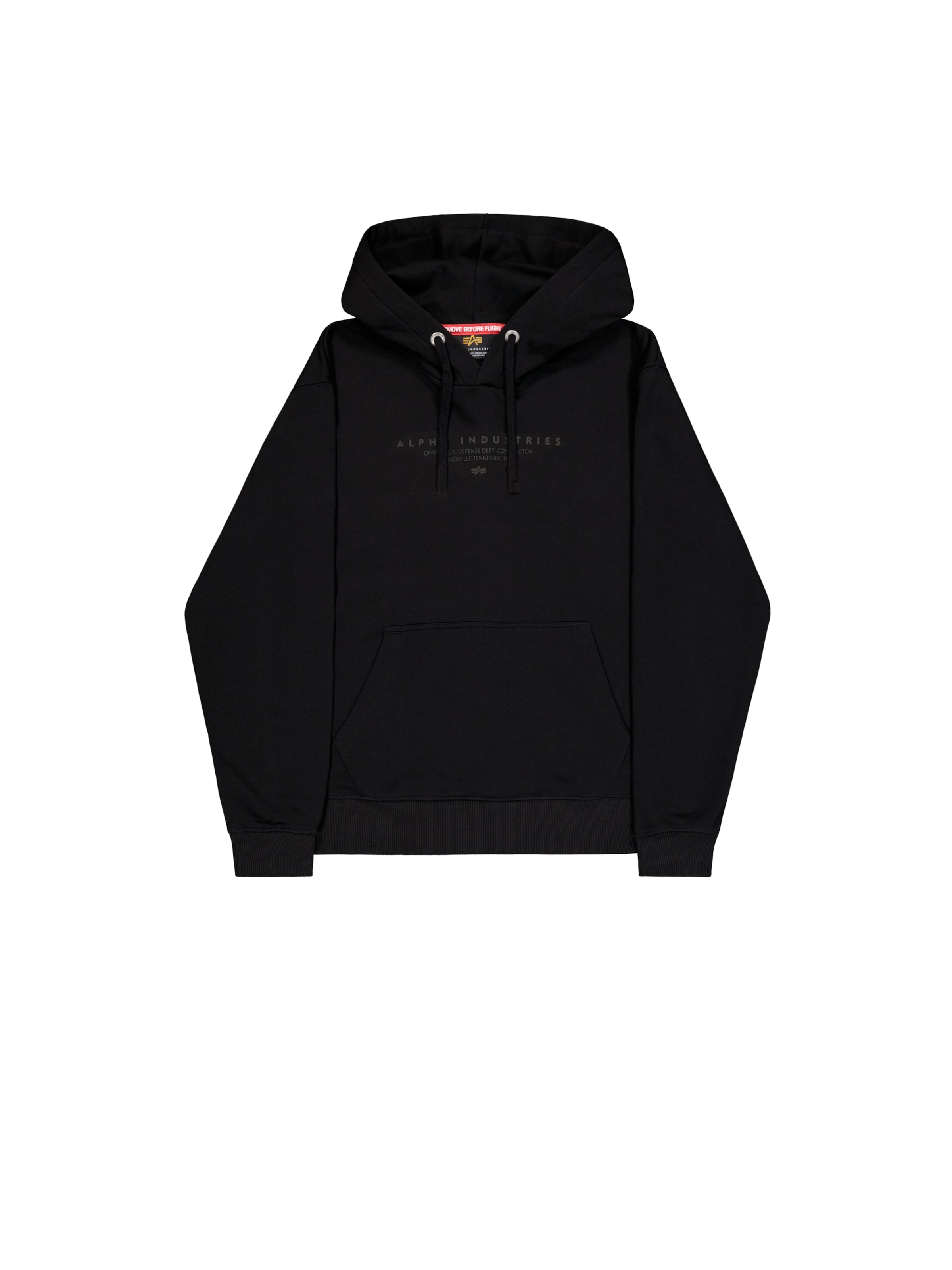 ALPHA INDUSTRIES Bluzka sportowa 'Dtm' w kolorze czarny: przód