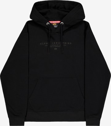 ALPHA INDUSTRIES Bluzka sportowa 'Dtm' w kolorze czarny: przód