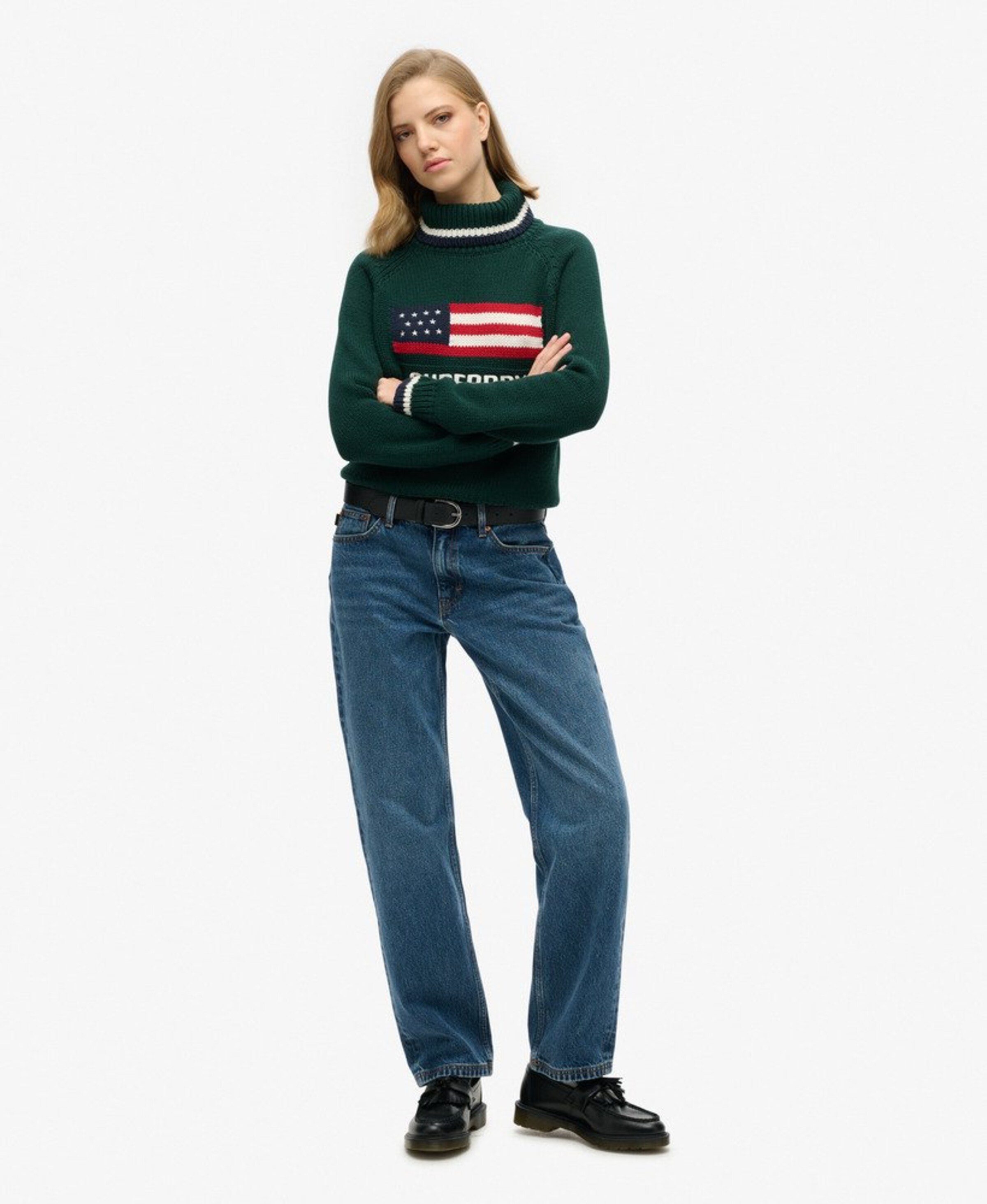 Pull-over 'Americana' Superdry en vert : devant