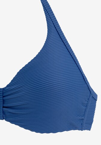 SUNSEEKER T-shirt Bikini Top in Blue