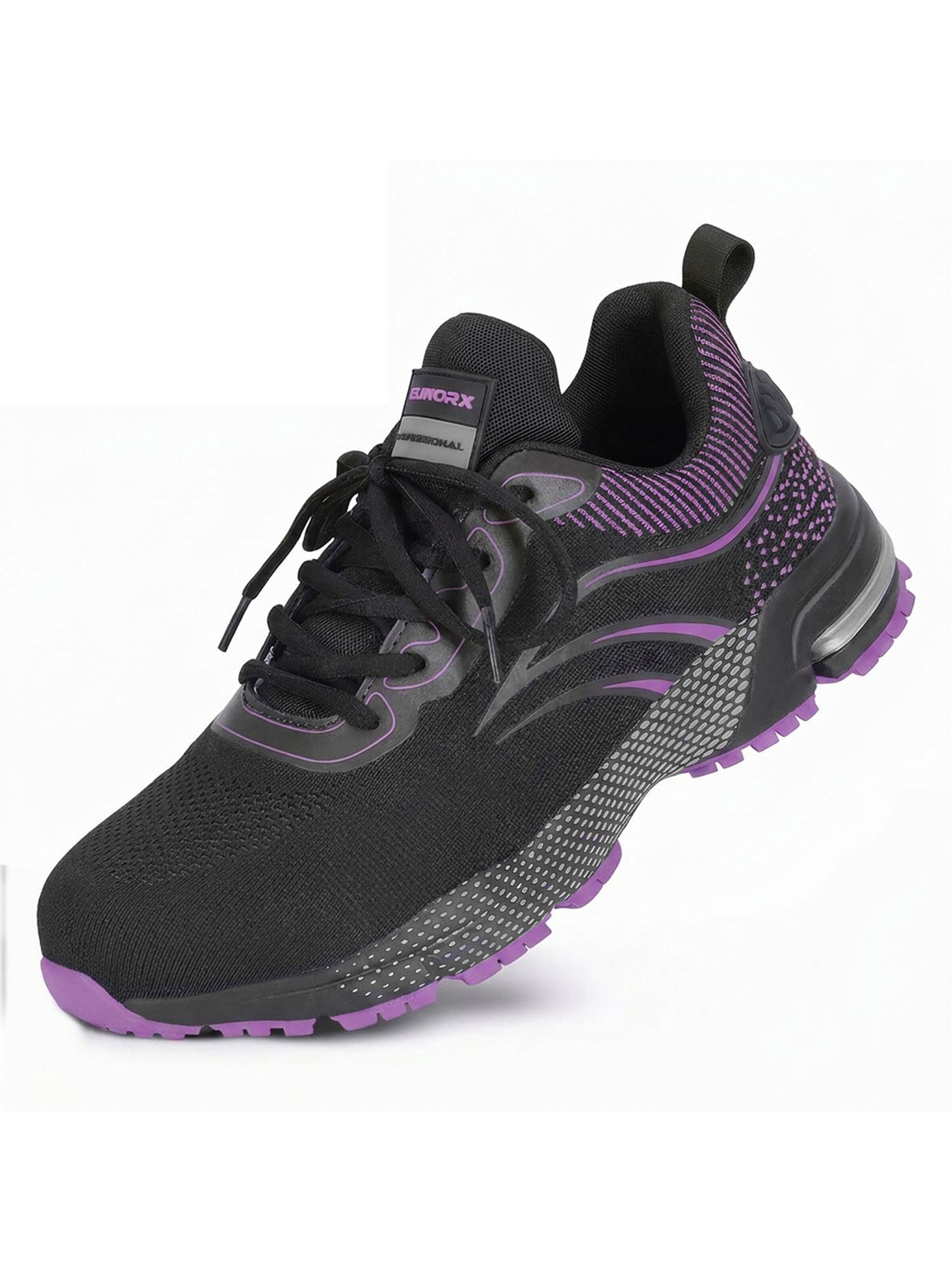 Eliworx Sneakers 'Arbeitsschuhe Damen S1 PL - Onyx Pro Atmungsaktiv - Stahlkappe - Besonders Rutschhemmend' in Purple: front