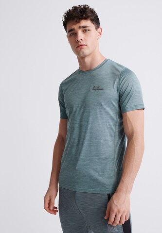 Superdry Regular fit Functioneel shirt in Groen: voorkant