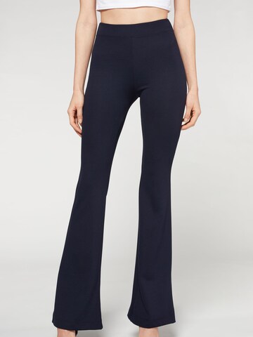 CALZEDONIA Flared Leggings in Blau: Vorderseite