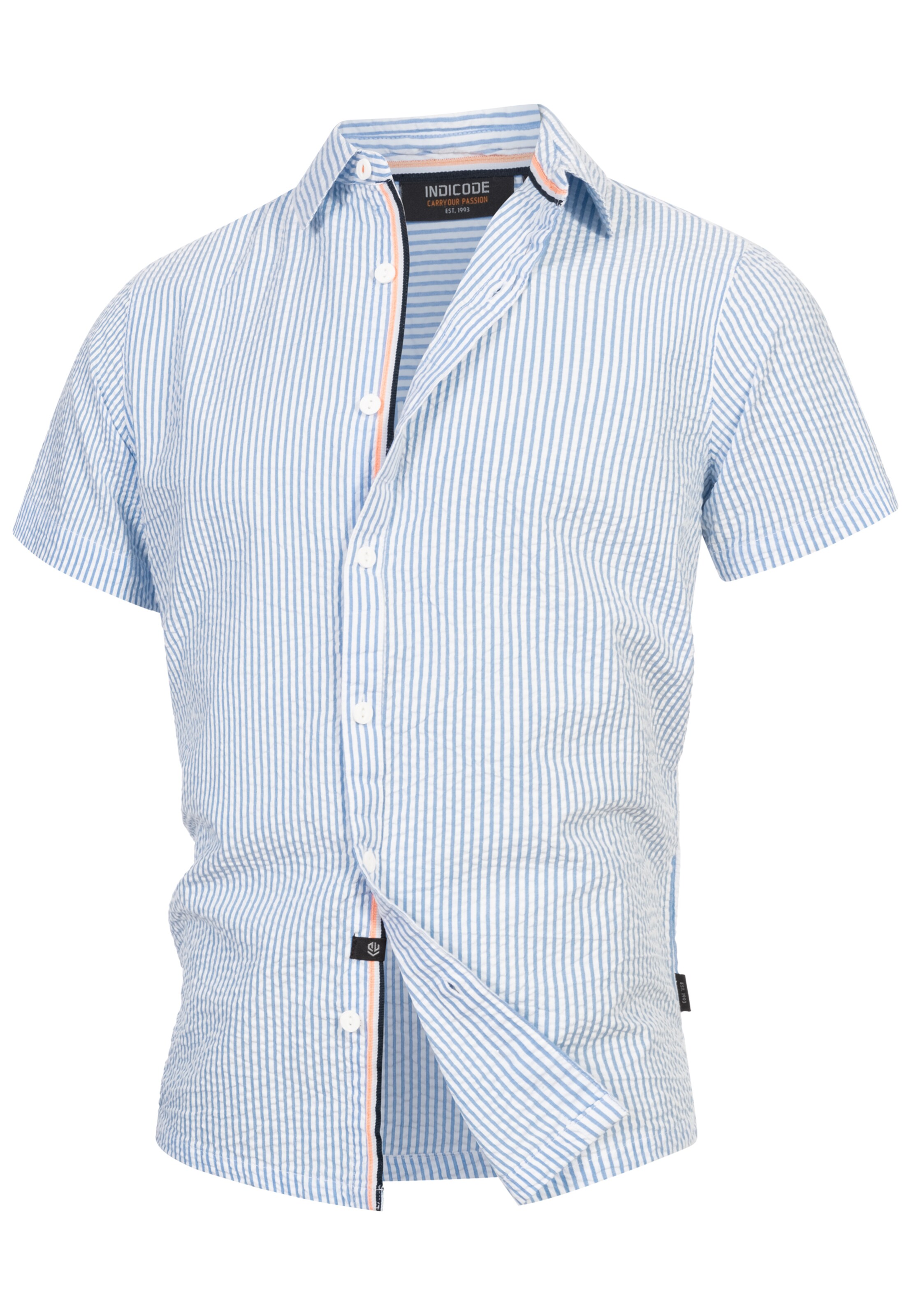 INDICODE JEANS Button Up Shirt 'Maribo' in Blue: front