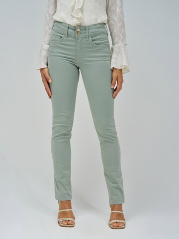 Salsa Jeans Slimfit Jeans in Groen: voorkant