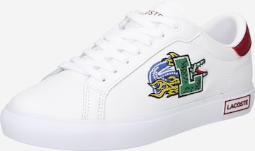 LACOSTE Låg sneaker i vit: framsida