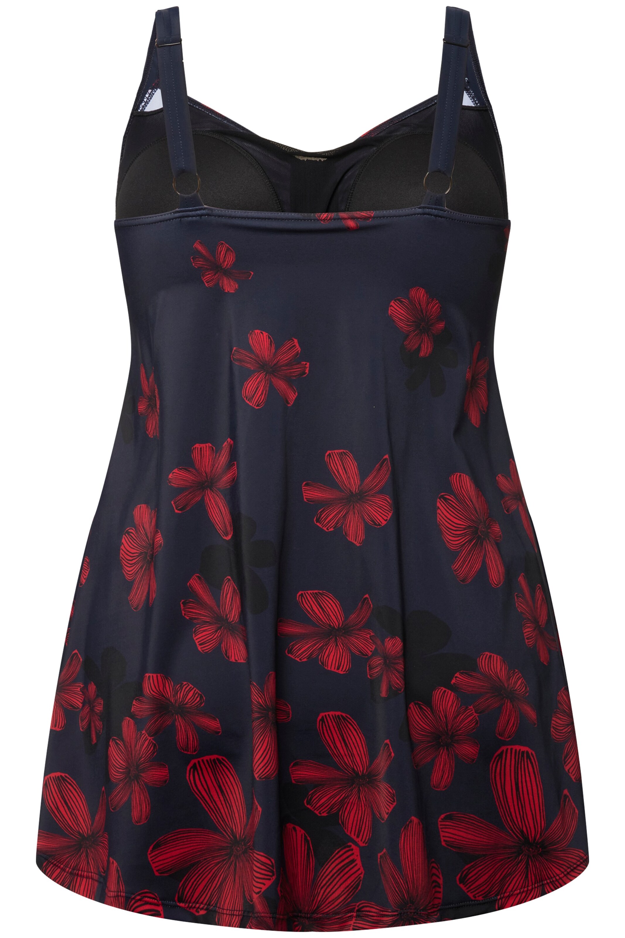 Ulla Popken T-Shirt Badeanzug in Blau