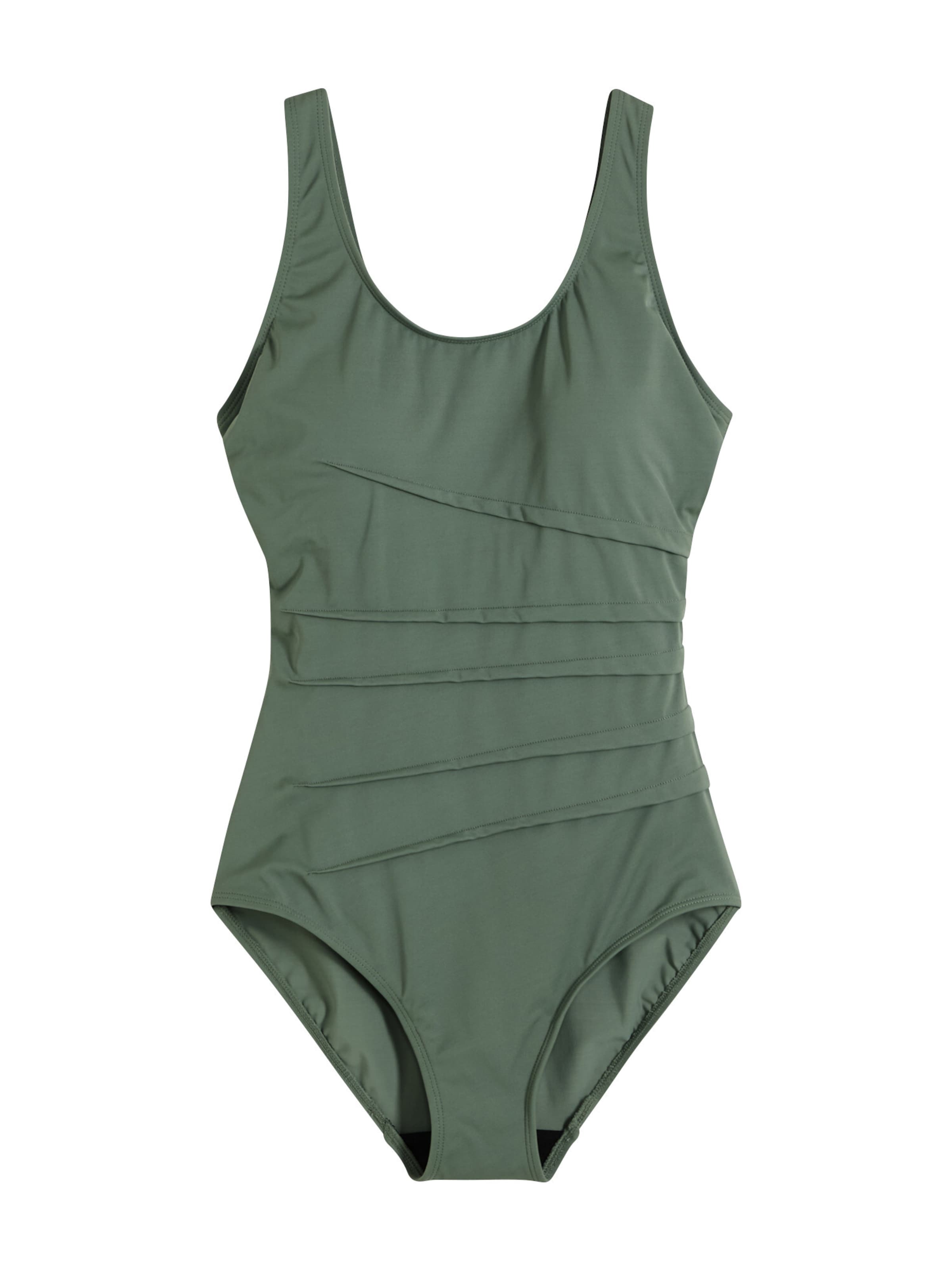 bonprix Bustier Shaping-badpak in Groen: voorkant