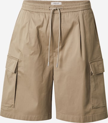 REPLAYLoosefit Hlače - bež boja: prednji dio