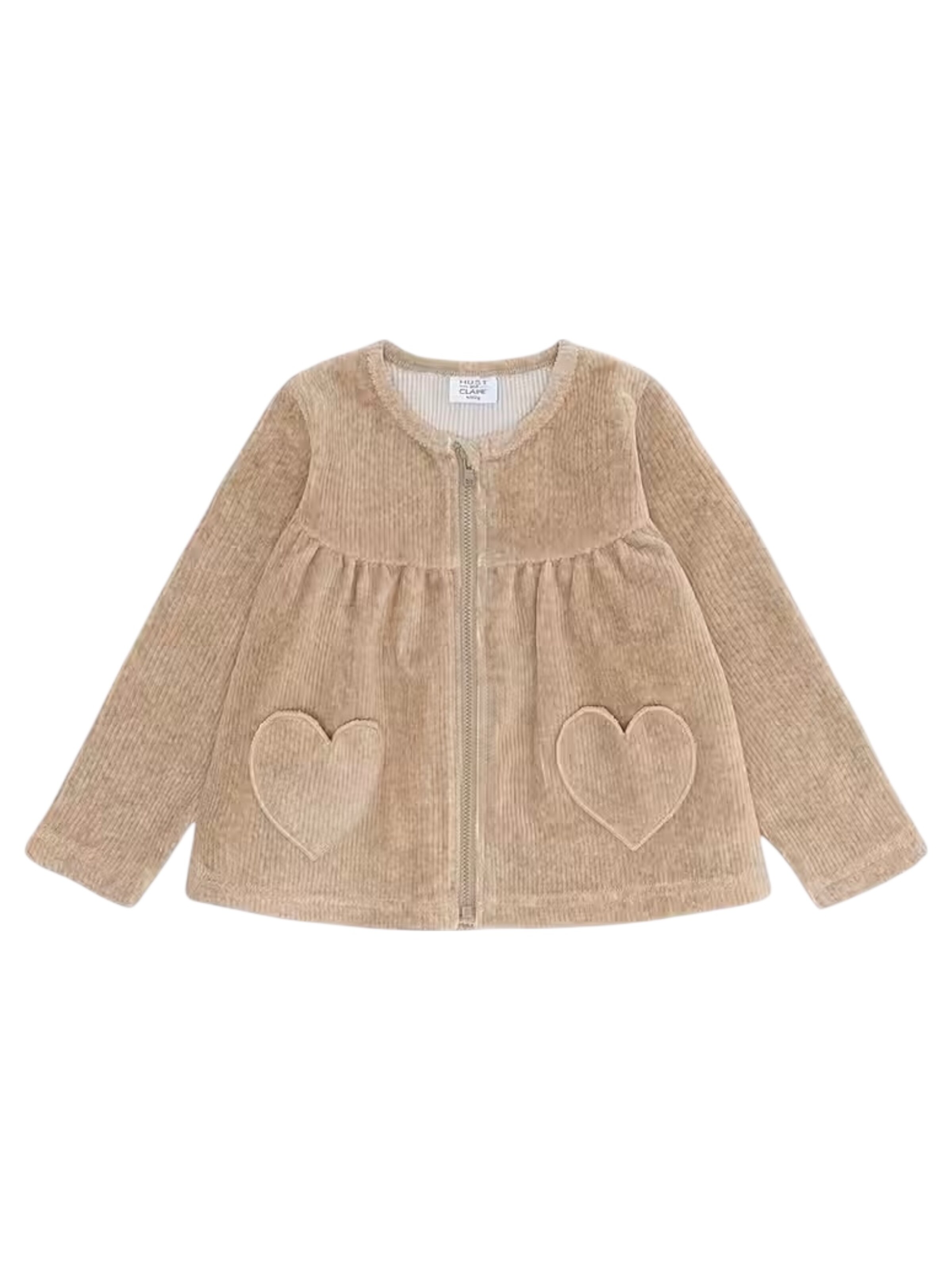 Hust & Claire Sweat jacket in Beige: front