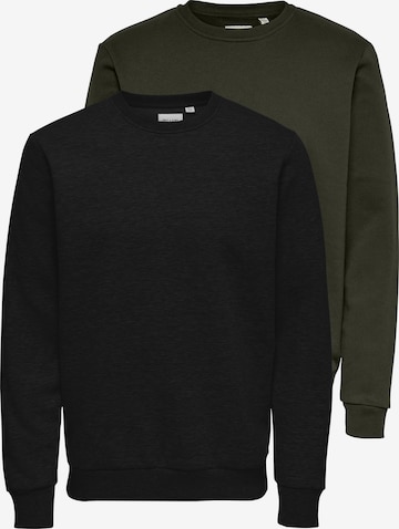 Only & Sons Sweatshirt 'ONSCERES' in Green: front