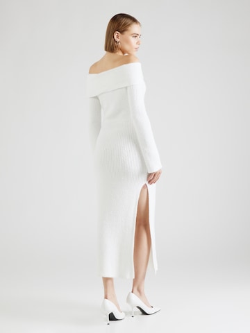 Misspap Плетена рокля в бяло