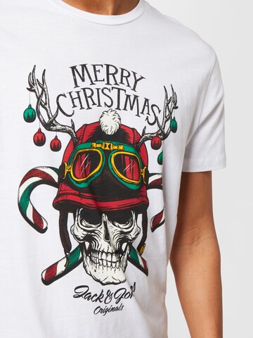 T-Shirt 'CLAUS' JACK & JONES en blanc