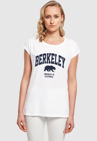 Merchcode T-Shirt 'Berkeley University - Bear' in Weiß: predná strana
