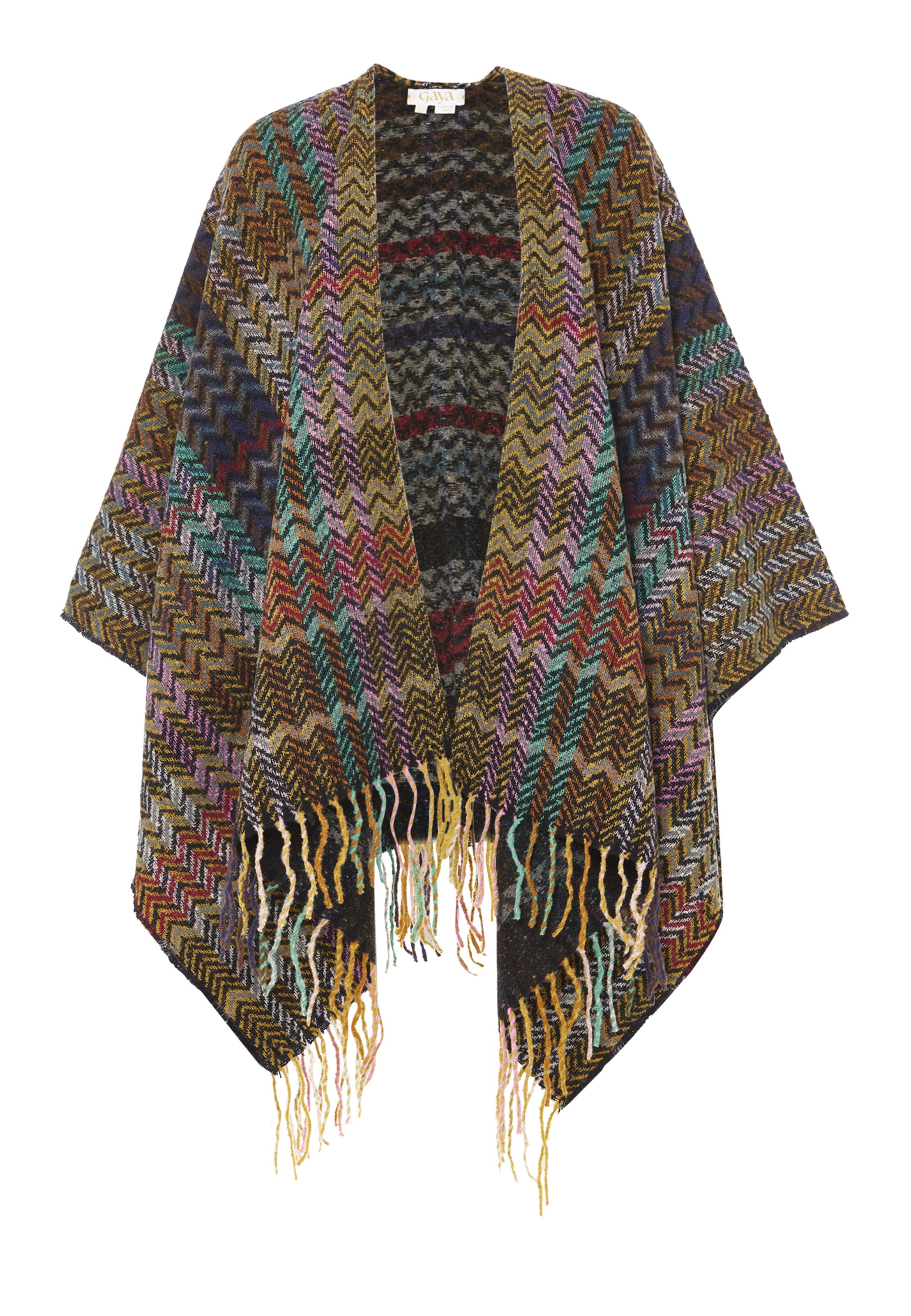 Gaya Cape in Mischfarben: Vorderseite