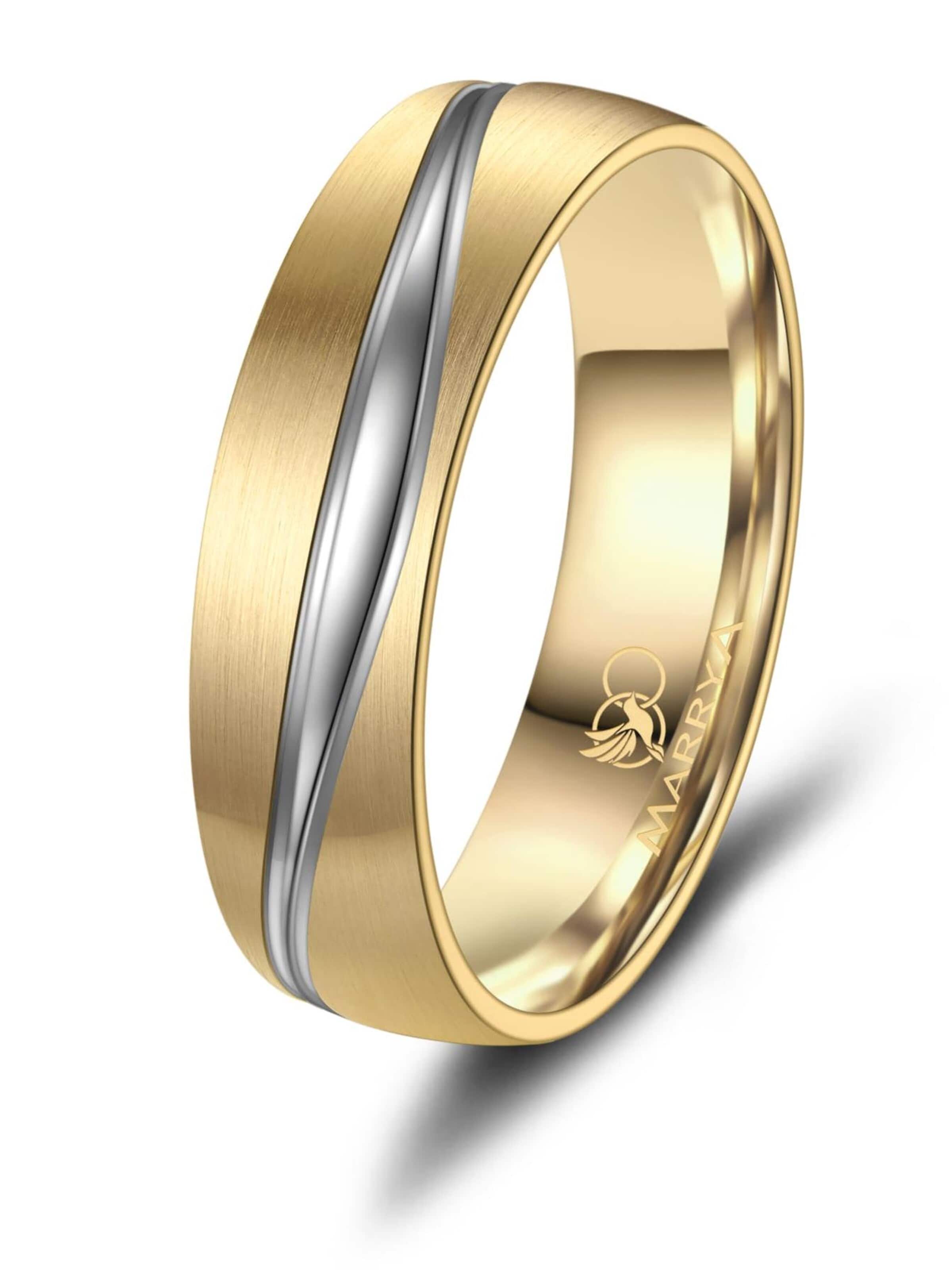 MARRYA Ring 'MARRYA TI-40 Ehering aus Titan' in Yellow: front