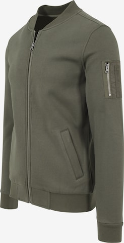 Urban Classics Zip-Up Hoodie in Green