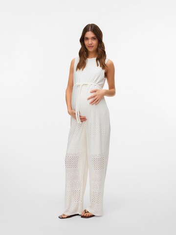 Tuta jumpsuit 'MLANGIA' di MAMALICIOUS in bianco: frontale
