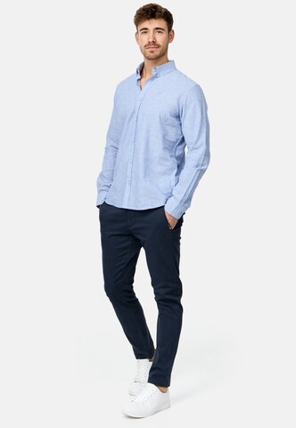 INDICODE JEANS Regular fit Button Up Shirt ' Theon ' in Blue