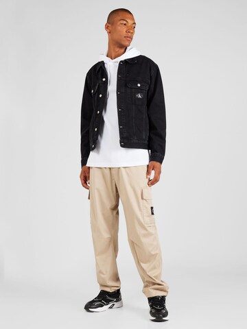 smėlio Calvin Klein Jeans Standartinis Laisvo stiliaus kelnės 'Essential'