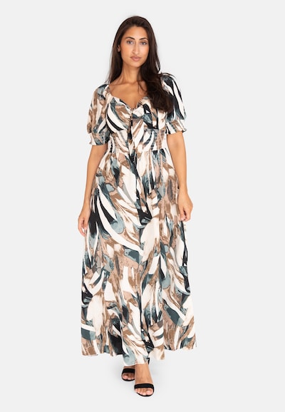 Elara Kleid in 40-42 in braun / cappuccino / schwarz / weiß, Produktansicht