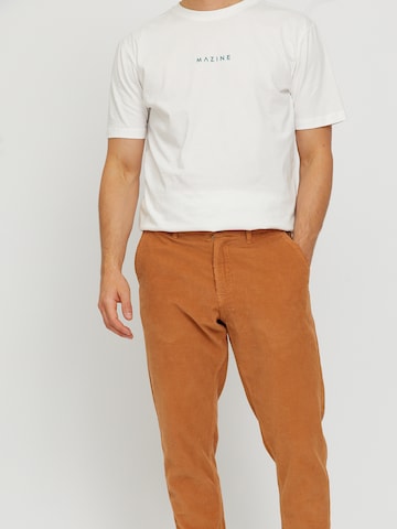 mazine Regular Pants ' Newton Chino ' in Brown: front