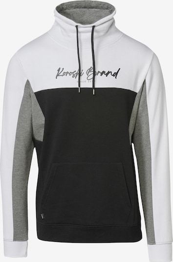 KOROSHI Sweatshirt in Grey / Black / White, Item view