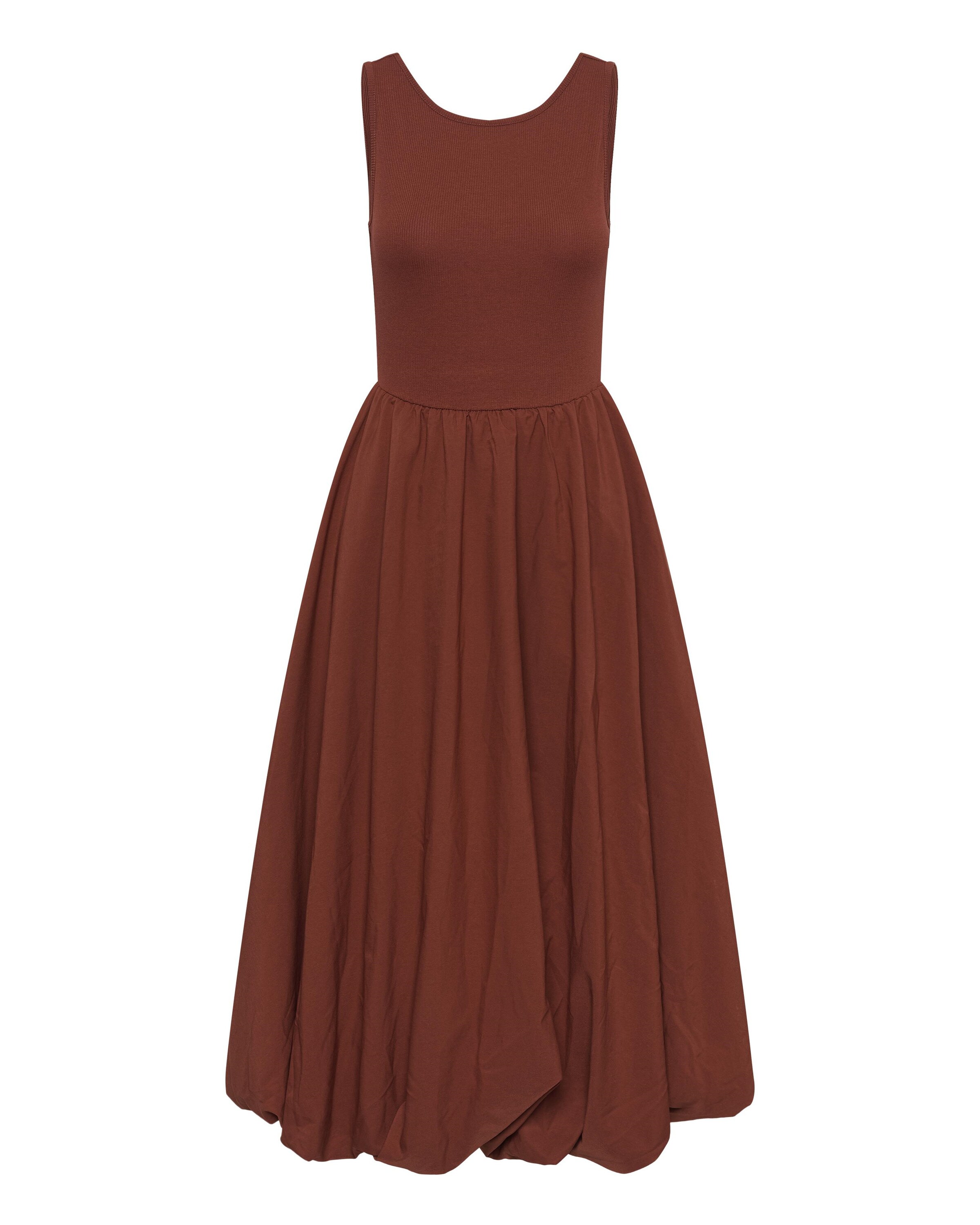 Kaffe Jurk 'KAKirsten' in de kleur Roestbruin, Productweergave