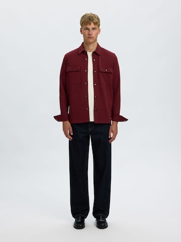 SELECTED - Ajuste regular Camisa en rojo