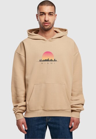 Merchcode Sweatshirt 'Miami' in Beige: front