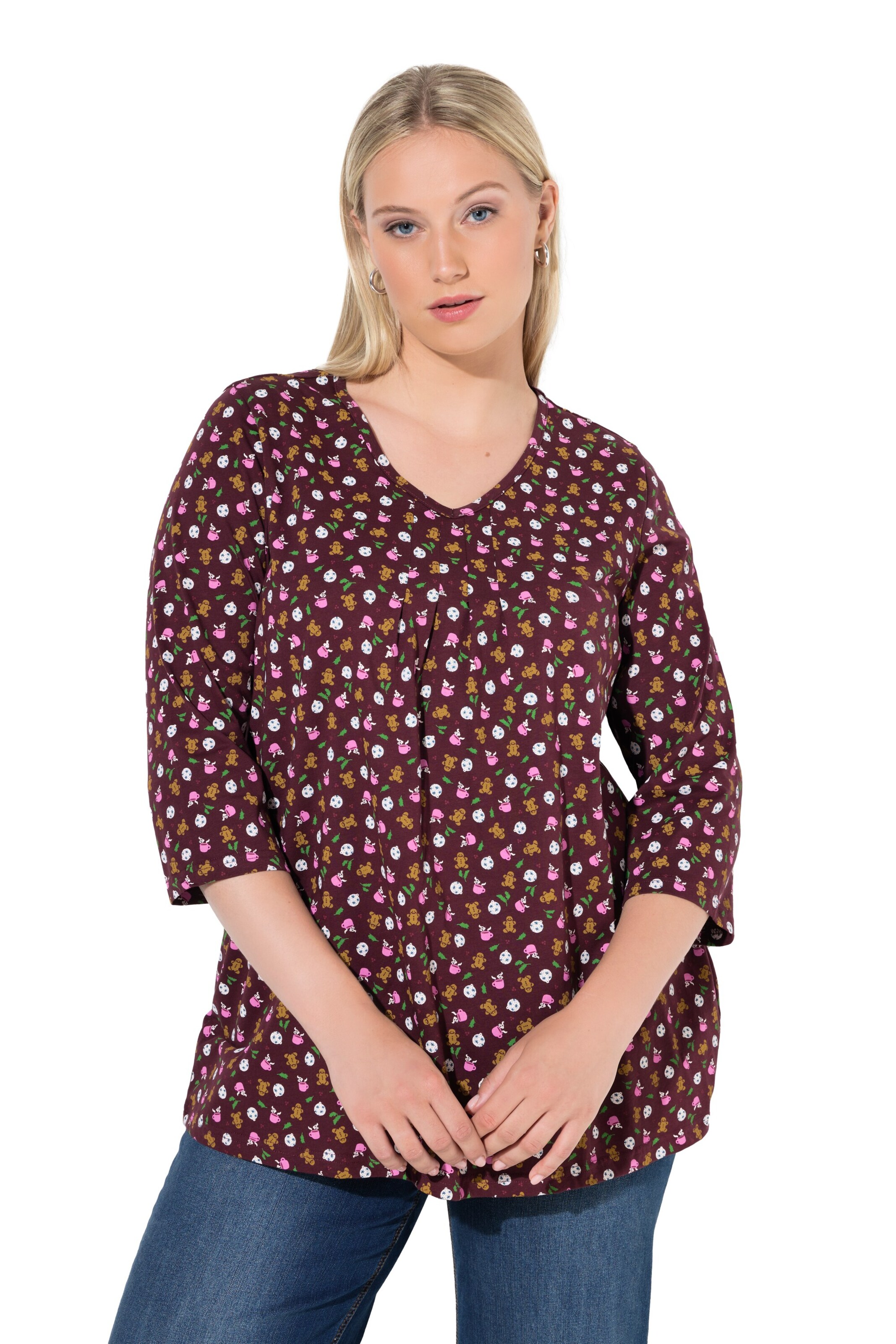 Ulla Popken Shirt in Rood: voorkant