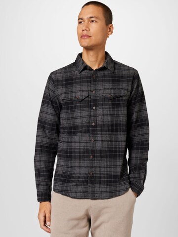 Kathmandu Regular fit Athletic Button Up Shirt in Grey: front