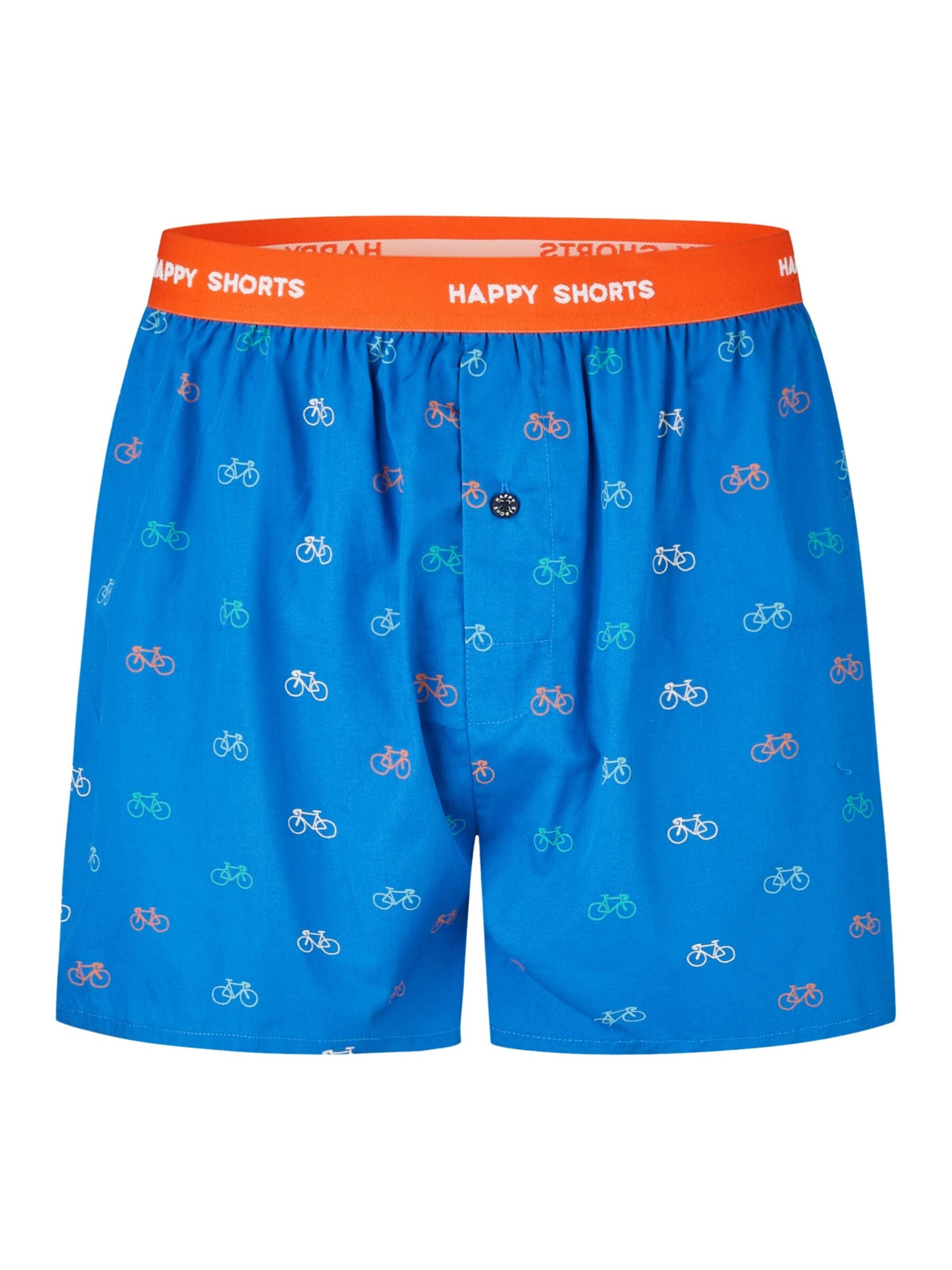 Boxers Happy Shorts en bleu : devant