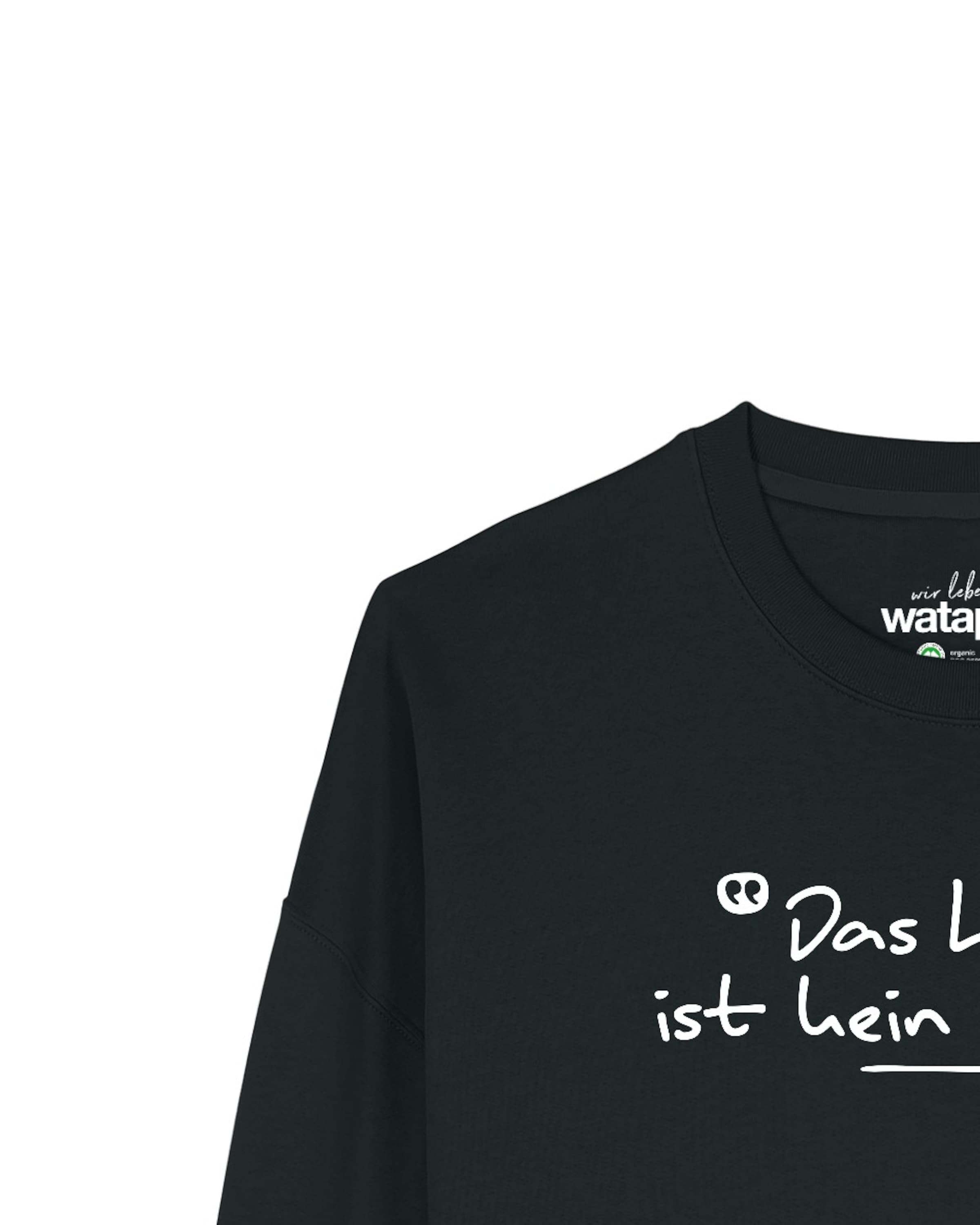 Sweat-shirt 'Das Leben ist kein Ponyhof ' Watapparel en noir