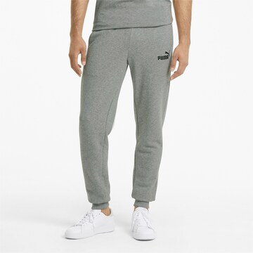 PUMA Tapered Workout Pants 'Essentials' in Grey: front