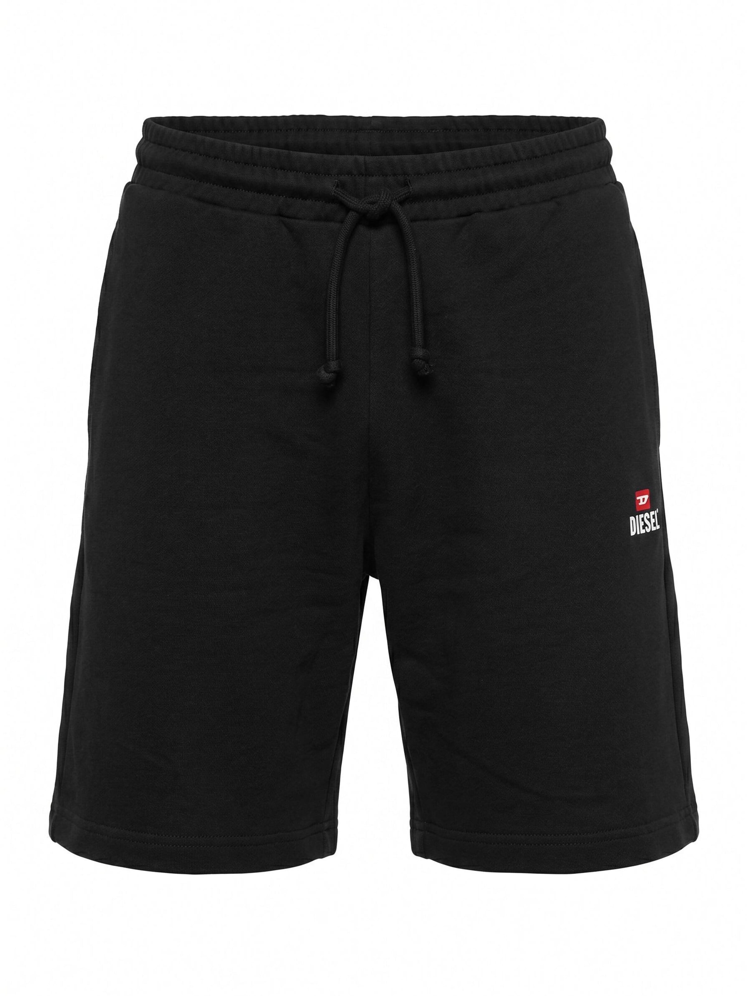 DIESEL - regular Pantalón deportivo 'P-CROW SWEAT SHORTS' en negro: frente