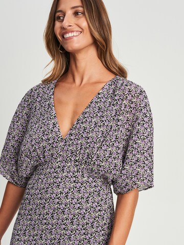 Tussah Dress 'ORIANI' in Purple